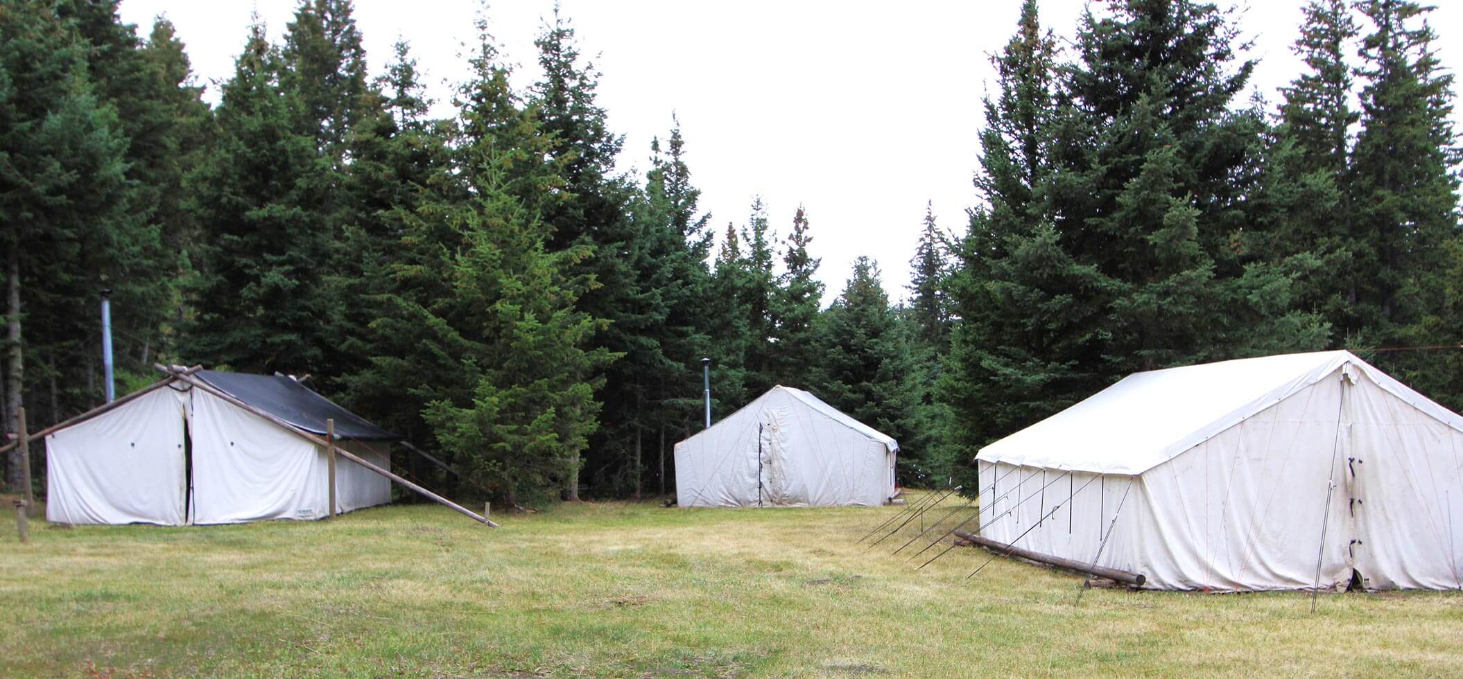 Montana hunting camp, tents